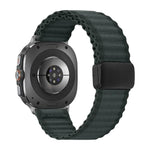 Cinturino per orologio da fuoristrada con fibbia magnetica e passante in nylon intrecciato., For Samsung Galaxy Watch Ultra 47mm / Ultra 2025
