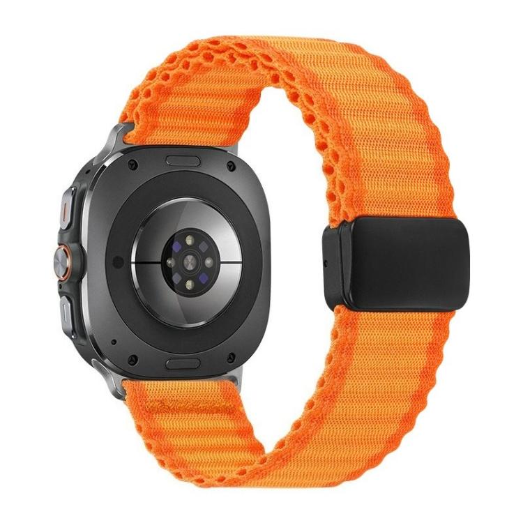 Cinturino per orologio da fuoristrada con fibbia magnetica e passante in nylon intrecciato., For Samsung Galaxy Watch Ultra 47mm / Ultra 2025
