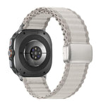 Cinturino per orologio da fuoristrada con fibbia magnetica e passante in nylon intrecciato., For Samsung Galaxy Watch Ultra 47mm / Ultra 2025