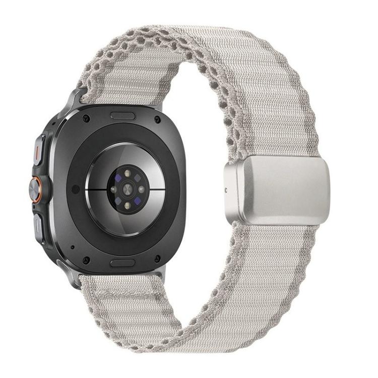Cinturino per orologio da fuoristrada con fibbia magnetica e passante in nylon intrecciato., For Samsung Galaxy Watch Ultra 47mm / Ultra 2025