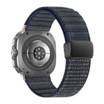 Cinturino per orologio in nylon con fibbia magnetica e motivo a onde., For Samsung Galaxy Watch Ultra 47mm / Ultra 2025