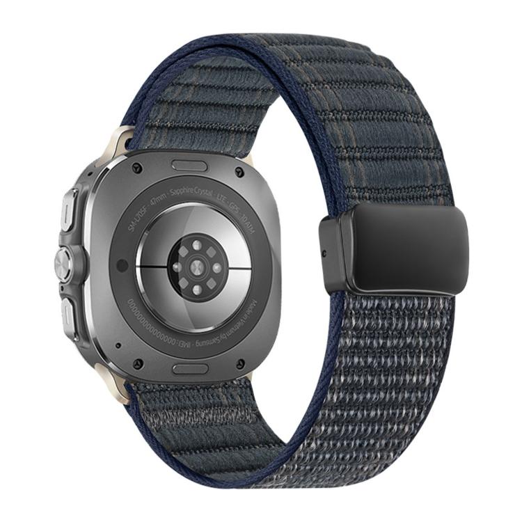 Cinturino per orologio in nylon con fibbia magnetica e motivo a onde., For Samsung Galaxy Watch Ultra 47mm / Ultra 2025