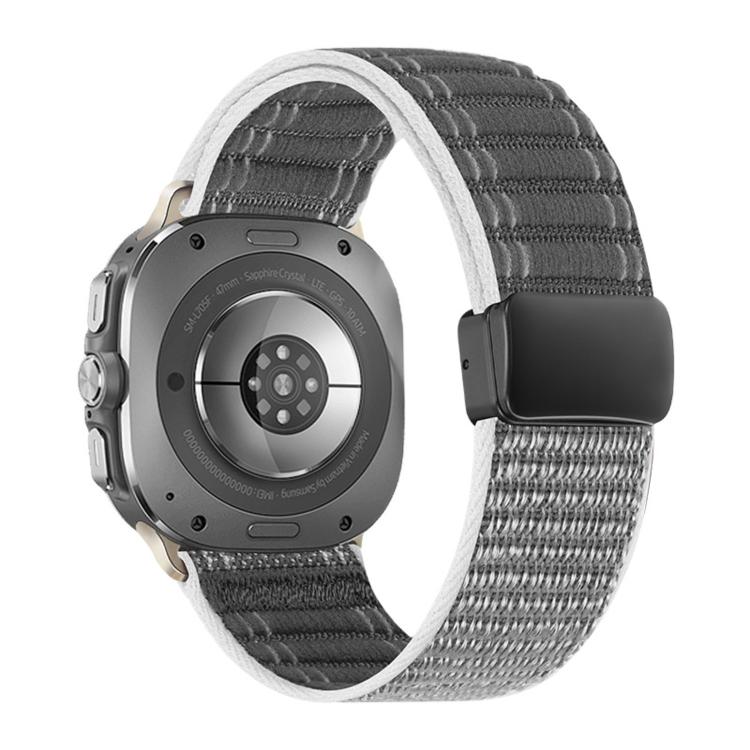 Cinturino per orologio in nylon con fibbia magnetica e motivo a onde., For Samsung Galaxy Watch Ultra 47mm / Ultra 2025
