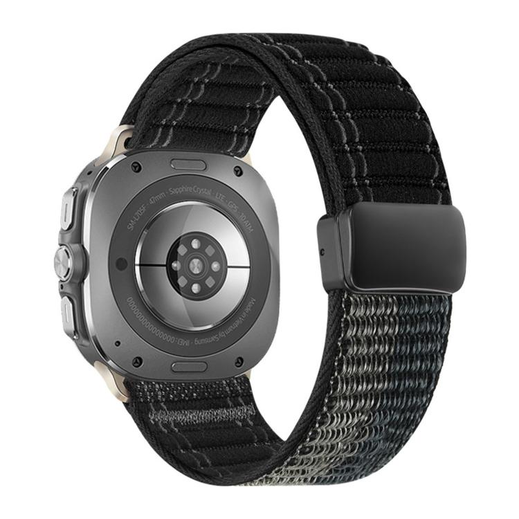 Cinturino per orologio in nylon con fibbia magnetica e motivo a onde., For Samsung Galaxy Watch Ultra 47mm / Ultra 2025