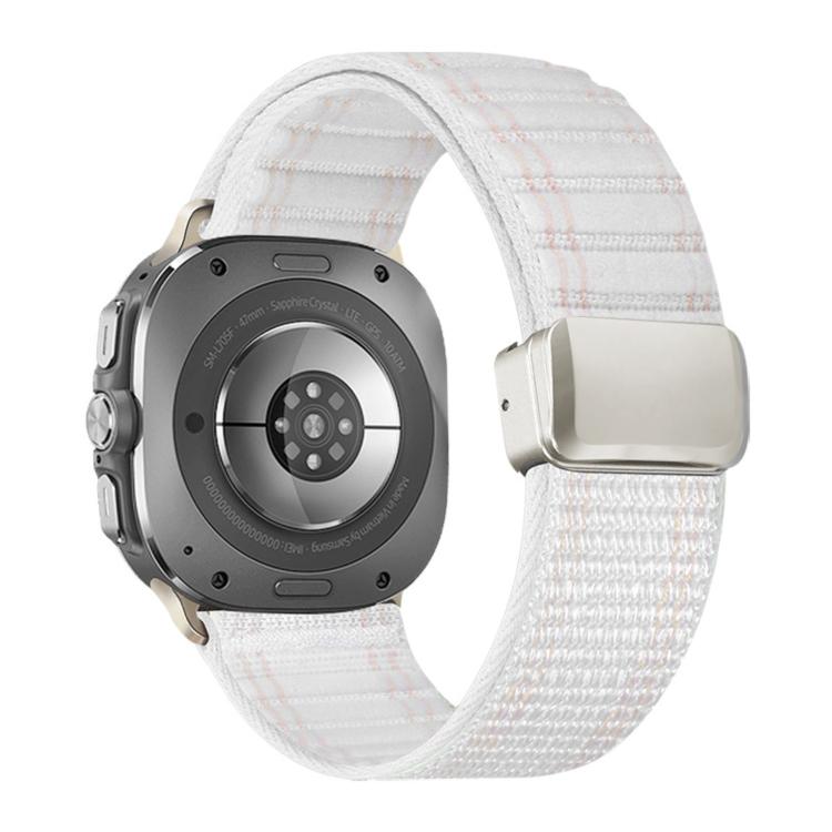 Cinturino per orologio in nylon con fibbia magnetica e motivo a onde., For Samsung Galaxy Watch Ultra 47mm / Ultra 2025