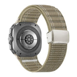 Cinturino per orologio in nylon con fibbia magnetica e motivo a onde., For Samsung Galaxy Watch Ultra 47mm / Ultra 2025