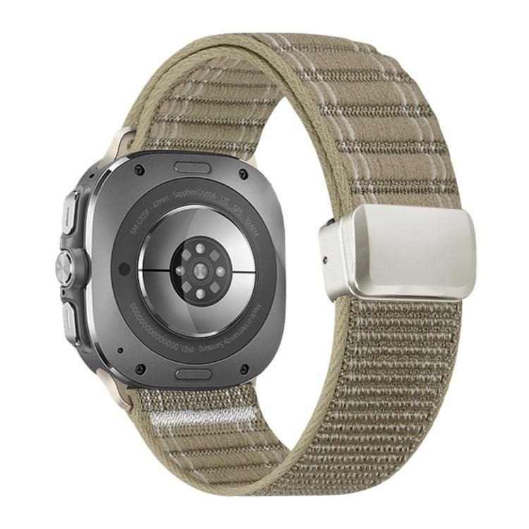 Cinturino per orologio in nylon con fibbia magnetica e motivo a onde., For Samsung Galaxy Watch Ultra 47mm / Ultra 2025