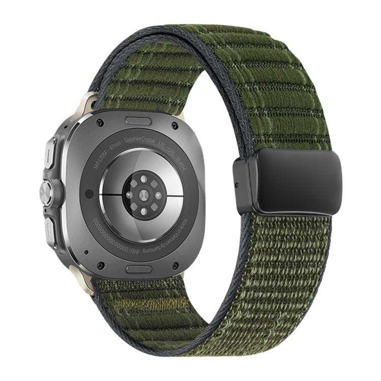 Cinturino per orologio in nylon con fibbia magnetica e motivo a onde., For Samsung Galaxy Watch Ultra 47mm / Ultra 2025