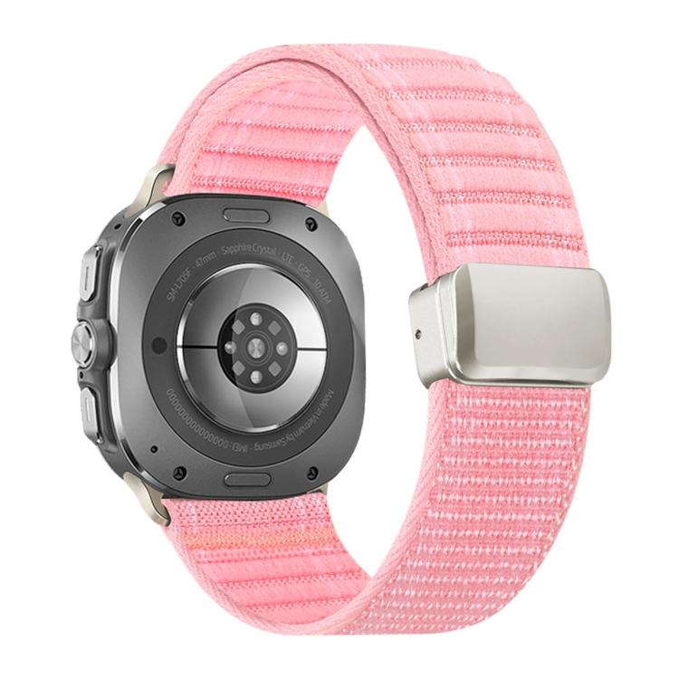 Cinturino per orologio in nylon con fibbia magnetica e motivo a onde., For Samsung Galaxy Watch Ultra 47mm / Ultra 2025