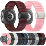 Cinturino per orologio in nylon con fibbia magnetica e motivo a onde., For Samsung Galaxy Watch Ultra 47mm / Ultra 2025