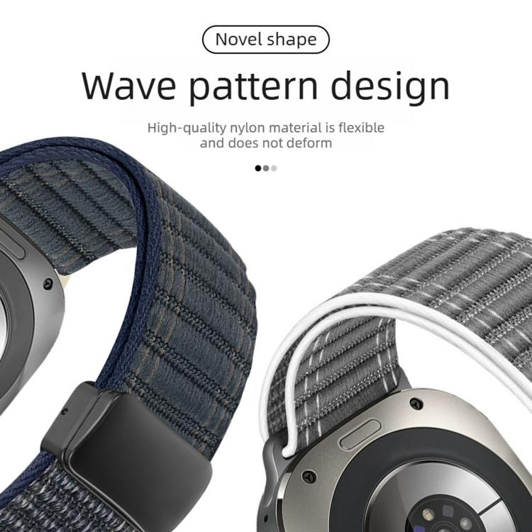 Cinturino per orologio in nylon con fibbia magnetica e motivo a onde., For Samsung Galaxy Watch Ultra 47mm / Ultra 2025