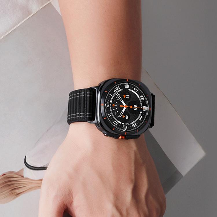 Cinturino per orologio in nylon con fibbia magnetica e motivo a onde., For Samsung Galaxy Watch Ultra 47mm / Ultra 2025