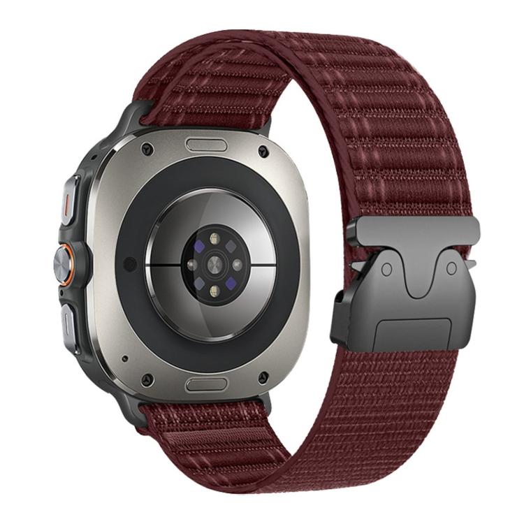 Cinturino per orologio in nylon con fibbia a paracadute e texture ondulata, For Samsung Galaxy Watch Ultra 47mm / Ultra 2025