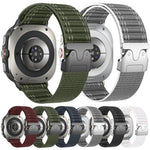 Cinturino per orologio in nylon con fibbia a paracadute e texture ondulata, For Samsung Galaxy Watch Ultra 47mm / Ultra 2025