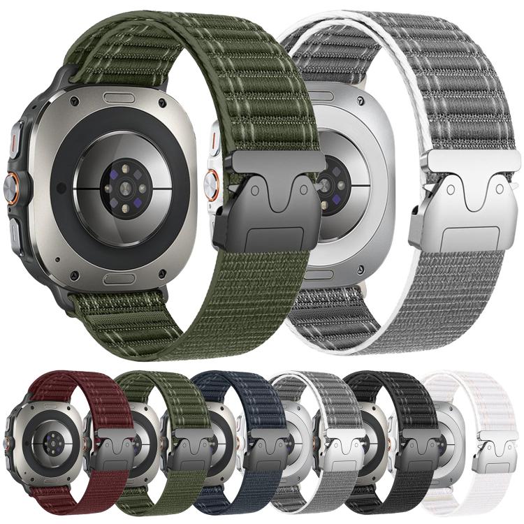 Cinturino per orologio in nylon con fibbia a paracadute e texture ondulata, For Samsung Galaxy Watch Ultra 47mm / Ultra 2025