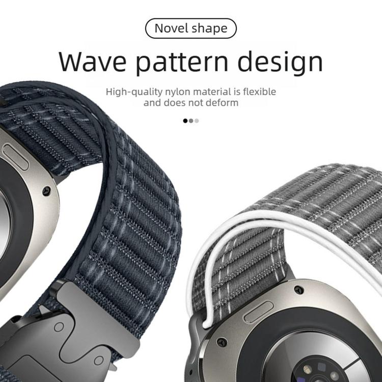 Cinturino per orologio in nylon con fibbia a paracadute e texture ondulata, For Samsung Galaxy Watch Ultra 47mm / Ultra 2025