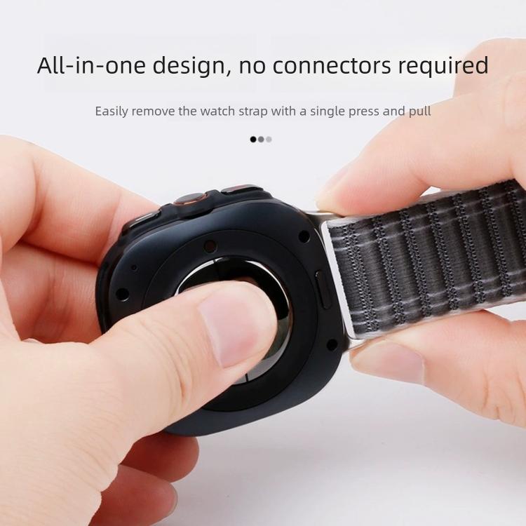 Cinturino per orologio in nylon con fibbia a paracadute e texture ondulata, For Samsung Galaxy Watch Ultra 47mm / Ultra 2025