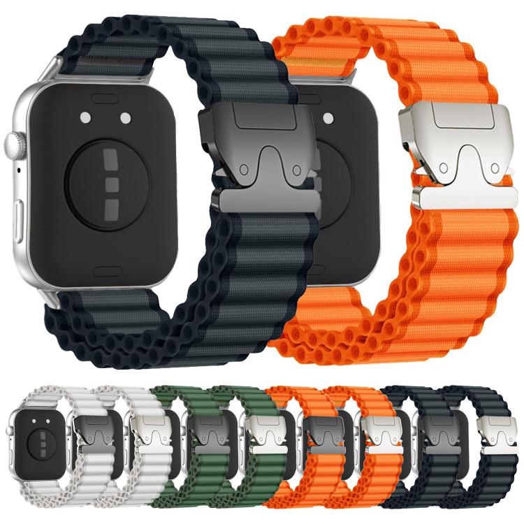 Cinturino per orologio in nylon a coste larghe con fibbia da paracadute, ideale per fuoristrada., For Huawei Watch Fit 5 / Fit 5 Pro / Fit 4