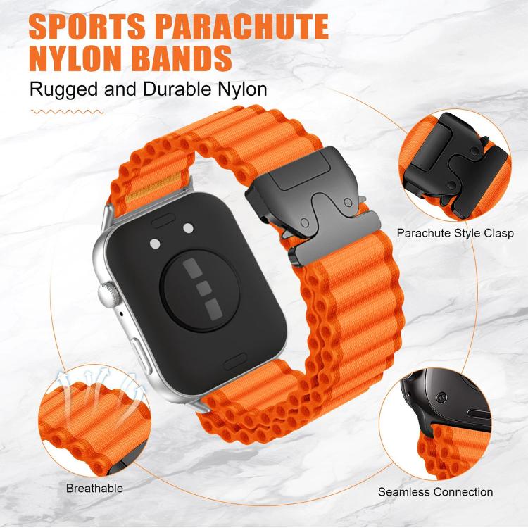Cinturino per orologio in nylon a coste larghe con fibbia da paracadute, ideale per fuoristrada., For Huawei Watch Fit 5 / Fit 5 Pro / Fit 4