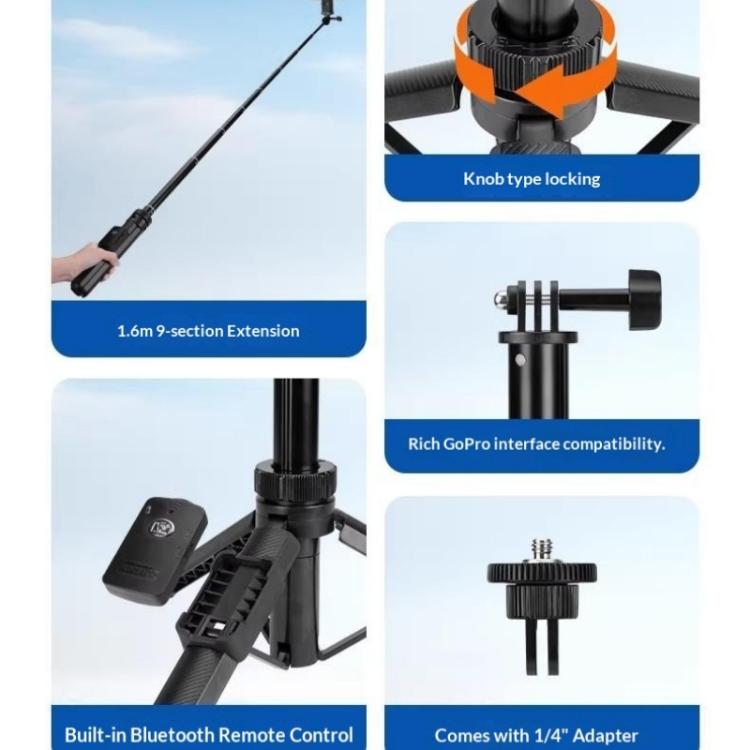 Asta prolunga selfie stick Yunteng VCT-363 fino 160 cm