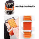 Cinturino per orologio in nylon a due sezioni con fibbia a C, ideale per alta montagna., For Apple Watch 46mm / 49mm / 45mm / 44mm