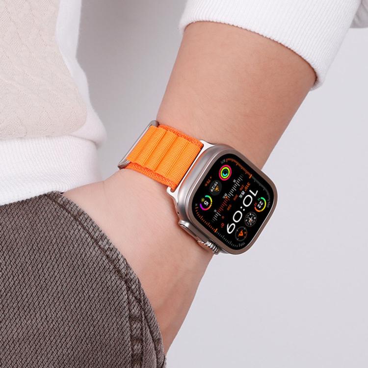 Cinturino per orologio in nylon a due sezioni con fibbia a C, ideale per alta montagna., For Apple Watch 46mm / 49mm / 45mm / 44mm