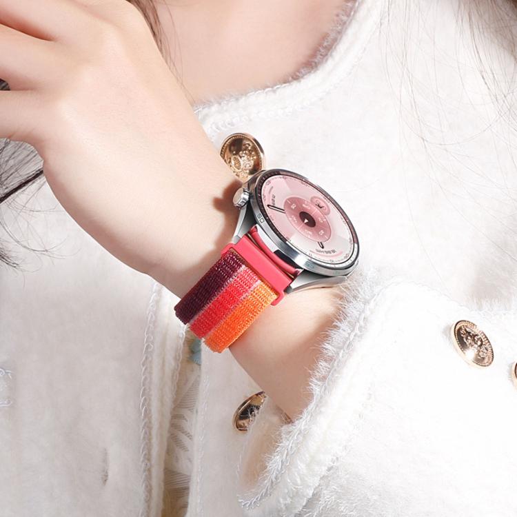 Cinturino per orologio in nylon intrecciato a triplo anello con chiusura a strappo, 18mm, 20mm, 22mm