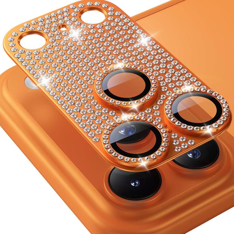 Obiettivo fotografico ENKAY Hat-Prince Blink Diamond in lega di alluminio, vetro temperato e pellicola., For iPhone 17 Pro Max, For iPhone 17 Pro
