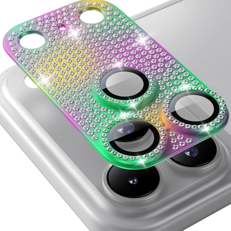 Obiettivo fotografico ENKAY Hat-Prince Blink Diamond in lega di alluminio, vetro temperato e pellicola., For iPhone 17 Pro Max, For iPhone 17 Pro