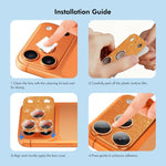 Obiettivo fotografico ENKAY Hat-Prince Blink Diamond in lega di alluminio, vetro temperato e pellicola., For iPhone 17 Pro Max, For iPhone 17 Pro