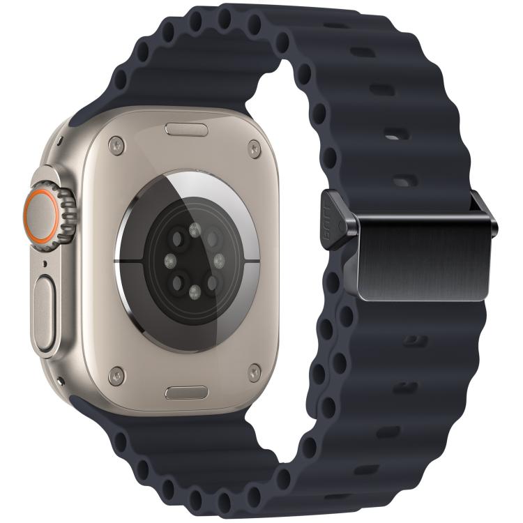 Cinturino per orologio Ocean in silicone con fibbia magnetica, ricondizionato., For Apple Watch 46mm / 49mm / 45mm / 44mm, For Apple Watch 42mm / 41mm / 40mm / 38mm