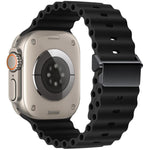 Cinturino per orologio Ocean in silicone con fibbia magnetica, ricondizionato., For Apple Watch 46mm / 49mm / 45mm / 44mm, For Apple Watch 42mm / 41mm / 40mm / 38mm
