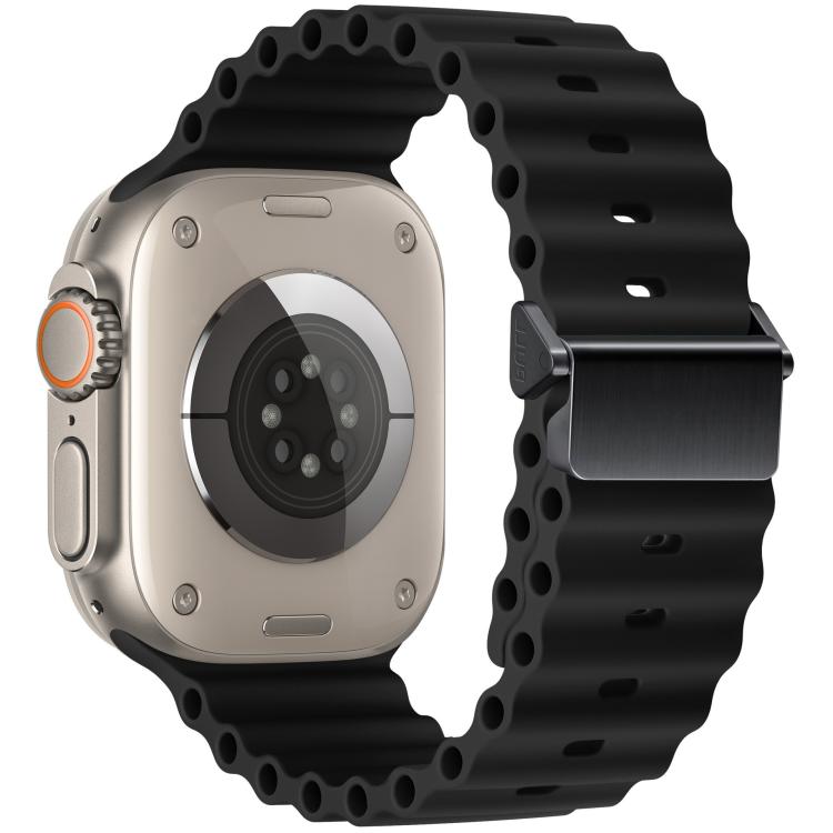 Cinturino per orologio Ocean in silicone con fibbia magnetica, ricondizionato., For Apple Watch 46mm / 49mm / 45mm / 44mm, For Apple Watch 42mm / 41mm / 40mm / 38mm
