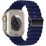 Cinturino per orologio Ocean in silicone con fibbia magnetica, ricondizionato., For Apple Watch 46mm / 49mm / 45mm / 44mm, For Apple Watch 42mm / 41mm / 40mm / 38mm