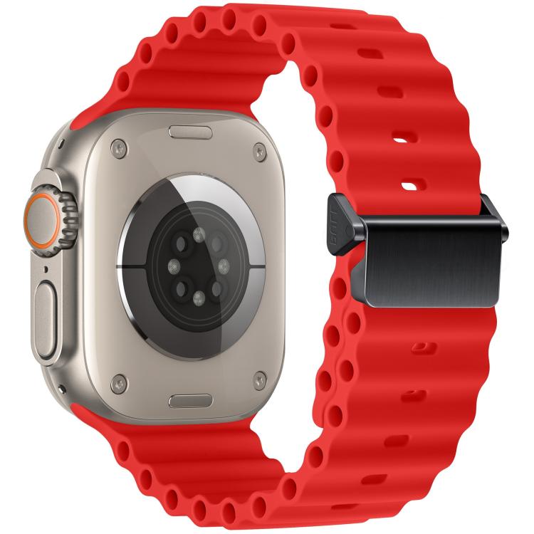 Cinturino per orologio Ocean in silicone con fibbia magnetica, ricondizionato., For Apple Watch 46mm / 49mm / 45mm / 44mm, For Apple Watch 42mm / 41mm / 40mm / 38mm