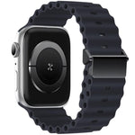 Cinturino per orologio Ocean in silicone con fibbia magnetica, ricondizionato., For Apple Watch 46mm / 49mm / 45mm / 44mm, For Apple Watch 42mm / 41mm / 40mm / 38mm