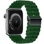 Cinturino per orologio Ocean in silicone con fibbia magnetica, ricondizionato., For Apple Watch 46mm / 49mm / 45mm / 44mm, For Apple Watch 42mm / 41mm / 40mm / 38mm