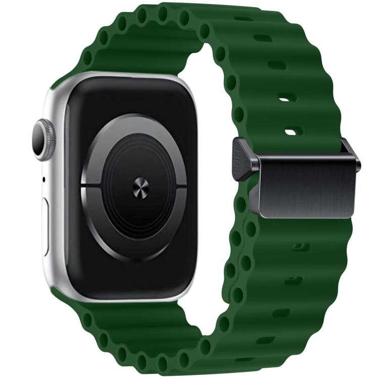 Cinturino per orologio Ocean in silicone con fibbia magnetica, ricondizionato., For Apple Watch 46mm / 49mm / 45mm / 44mm, For Apple Watch 42mm / 41mm / 40mm / 38mm