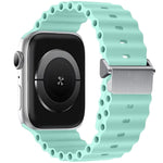 Cinturino per orologio Ocean in silicone con fibbia magnetica, ricondizionato., For Apple Watch 46mm / 49mm / 45mm / 44mm, For Apple Watch 42mm / 41mm / 40mm / 38mm