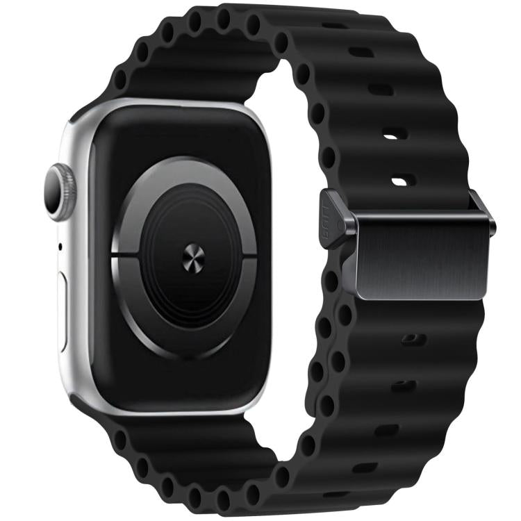 Cinturino per orologio Ocean in silicone con fibbia magnetica, ricondizionato., For Apple Watch 46mm / 49mm / 45mm / 44mm, For Apple Watch 42mm / 41mm / 40mm / 38mm