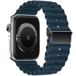 Cinturino per orologio Ocean in silicone con fibbia magnetica, ricondizionato., For Apple Watch 46mm / 49mm / 45mm / 44mm, For Apple Watch 42mm / 41mm / 40mm / 38mm