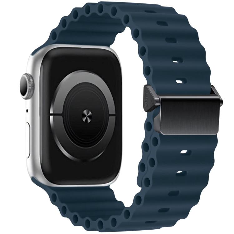 Cinturino per orologio Ocean in silicone con fibbia magnetica, ricondizionato., For Apple Watch 46mm / 49mm / 45mm / 44mm, For Apple Watch 42mm / 41mm / 40mm / 38mm
