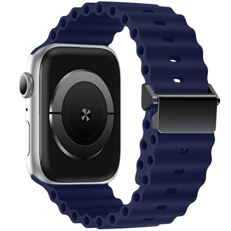 Cinturino per orologio Ocean in silicone con fibbia magnetica, ricondizionato., For Apple Watch 46mm / 49mm / 45mm / 44mm, For Apple Watch 42mm / 41mm / 40mm / 38mm