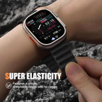 Cinturino per orologio Ocean in silicone con fibbia magnetica, ricondizionato., For Apple Watch 46mm / 49mm / 45mm / 44mm, For Apple Watch 42mm / 41mm / 40mm / 38mm