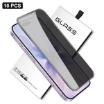 10 pezzi Pellicola in vetro temperato ad alto contenuto di alluminio con stampa serigrafica a 360 gradi per la privacy, con bordi curvi di grandi dimensioni, For iPhone 17e / 16e, For iPhone 17 Pro Max, For iPhone 17 Pro, For iPhone 17, For iPhone Air ...