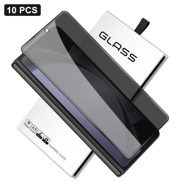 10 pezzi Pellicola in vetro temperato ad alto contenuto di alluminio con stampa serigrafica a 360 gradi per la privacy, con bordi curvi di grandi dimensioni, For Samsung Galaxy Z Fold7, For Samsung Galaxy Z Fold6, For Samsung Galaxy Z Fold5            ...