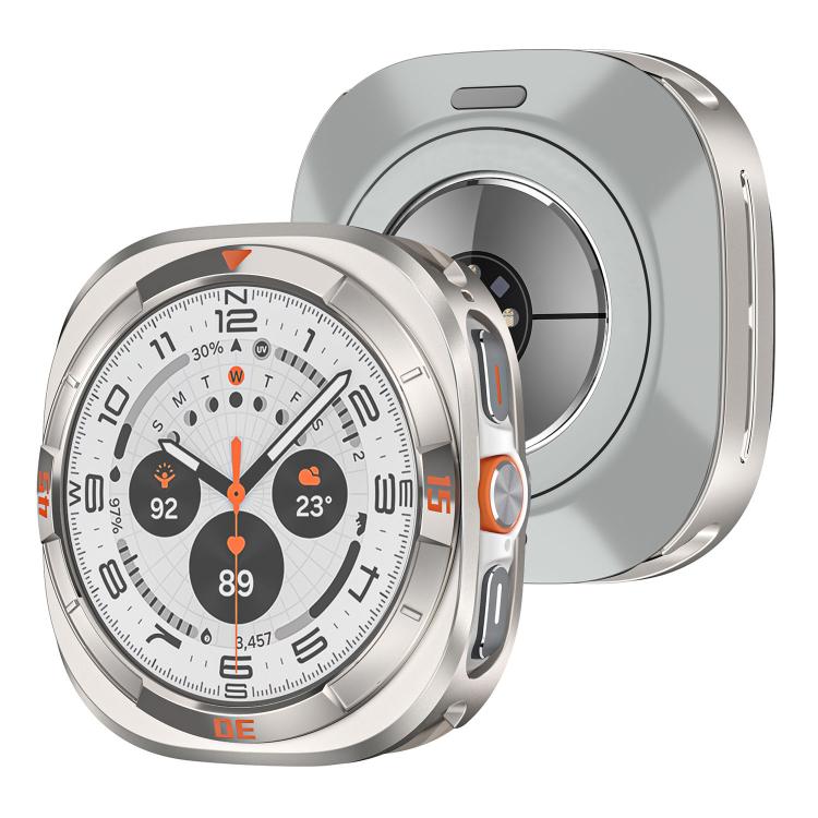 Orologio con quadrante in metallo, lega di alluminio e policarbonato, con custodia protettiva per orologio., For Samsung Galaxy Watch Ultra 47mm