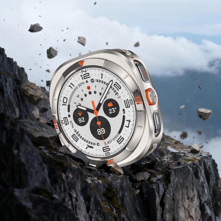 Orologio con quadrante in metallo, lega di alluminio e policarbonato, con custodia protettiva per orologio., For Samsung Galaxy Watch Ultra 47mm