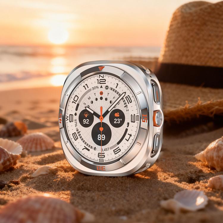 Orologio con quadrante in metallo, lega di alluminio e policarbonato, con custodia protettiva per orologio., For Samsung Galaxy Watch Ultra 47mm