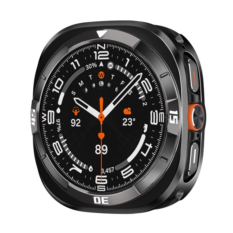 Orologio con quadrante in metallo, lega di alluminio e policarbonato, con custodia protettiva per orologio., For Samsung Galaxy Watch Ultra 47mm